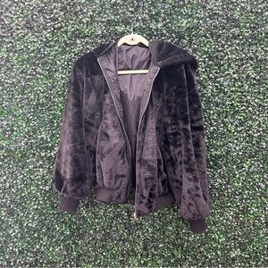 HYFVE Black faux fur Jacket reversible size L